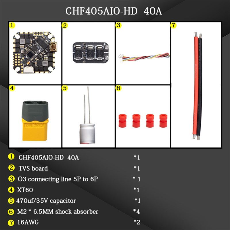 Drone Racing Flight Controller - ABTI-GHF405AIO-HD 40A AIO Uçuş Kontrol Cihazı,