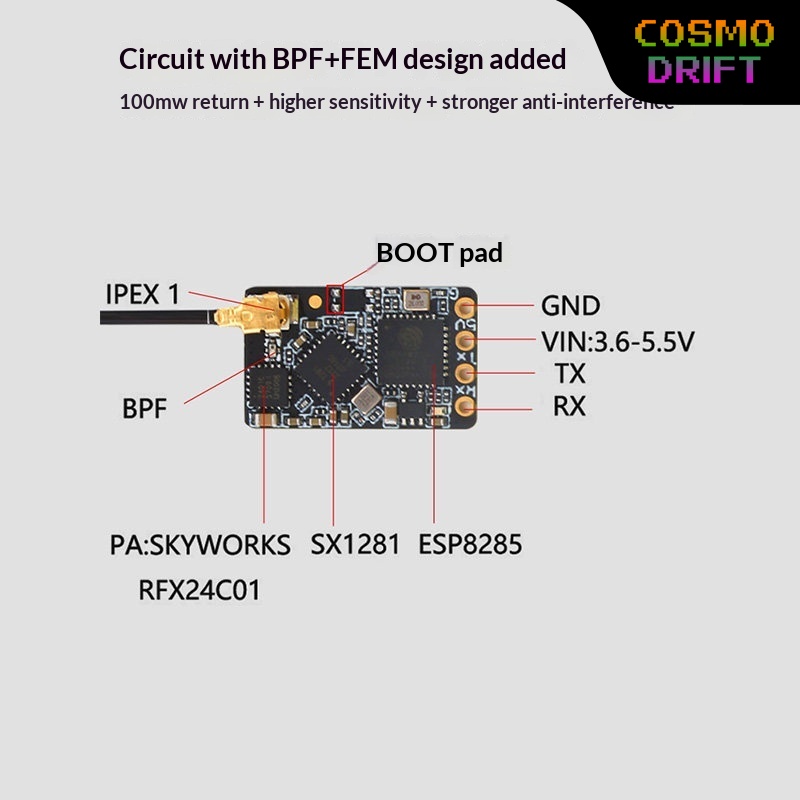 Hot BAYCK Expresslrs Elrs Alıc - Drone Racing Receiver incelemesi ve fiyatı
